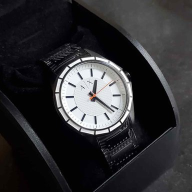 RELOJ ARMANI EXCHANGE HOMBRE ANÁLOGO AX2625 DREXLER NEGRO BLANCO ACERO INOXIDABLE - 2