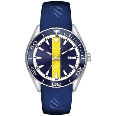 RELOJ NAUTICA HOMBRE NAPNAI809 CRUISE FECHA CORREA AZUL ACERO INOXIDABLE SILICONA