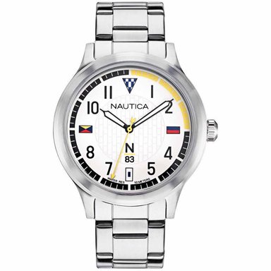 RELOJ NAUTICA HOMBRE ANÁLOGO N83 CRISSY FIELD NAPCFVC01 PLATEADO BLANCO