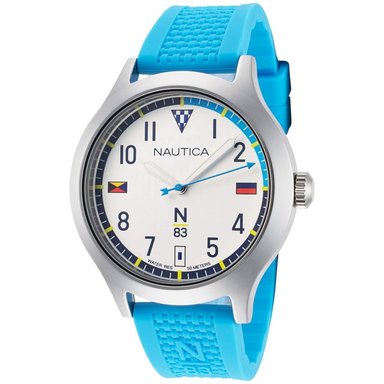 RELOJ NAUTICA HOMBRE ANÁLOGO N83 CRISSY FIELD NAPCFVC03 CORREA CELESTE SILICONA