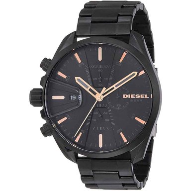 RELOJ DIESEL HOMBRE ANÁLOGO MS9 CHRONO DZ4524 CRONÓMETRO FECHA NEGRO ORO ROSADO ACERO INOXIDABLE - 2