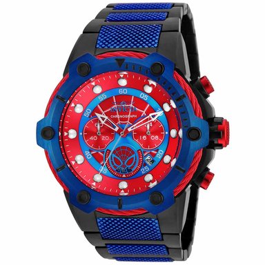 RELOJ INVICTA HOMBRE IN25782 MARVEL SPIDERMAN 25782 EDICIÓN LIMITADA FECHA CRONÓMETRO NEGRO AZUL ROJO ACERO INOXIDABLE