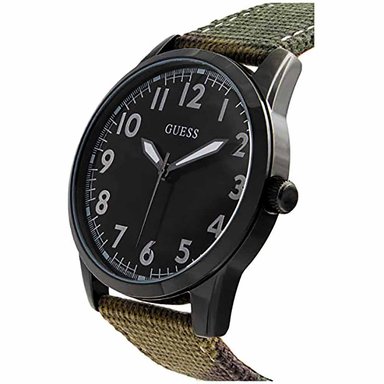 RELOJ GUESS HOMBRE ANÁLOGO U1329G1M PERRY NEGRO CORREA NAILON CAMUFLADO ACERO INOXIDABLE - 2