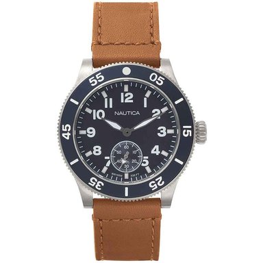 RELOJ NAUTICA HOMBRE NAPHST001 HOUSTON CORREA MARRÓN AZUL CUERO