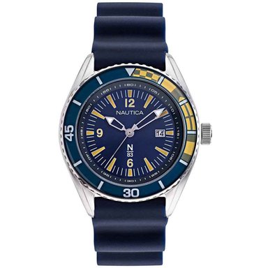 RELOJ NAUTICA HOMBRE NAPUSF914 N83 URBAN SURF FECHA CORREA AZUL ACERO INOXIDABLE SILICONA