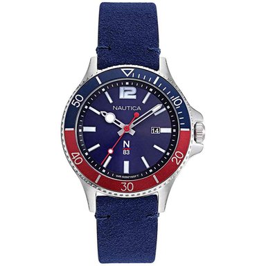 RELOJ NAUTICA HOMBRE NAPABF917 N83 ACCRA BEACH FECHA CORREA AZUL CUERO