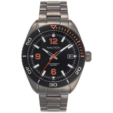 RELOJ NAUTICA HOMBRE NAPKBN006 KEY BISCAYNE FECHA GUNMETAL ACERO INOXIDABLE
