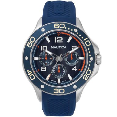 RELOJ NAUTICA HOMBRE NAPP25002 PIER 25 MULTIFUNCIONAL CORREA AZUL SILICONA