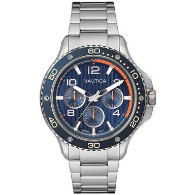 RELOJ NAUTICA HOMBRE NAPP25006 PIER 25 MULTIFUNCIONAL PLATEADO AZUL ACERO INOXIDABLE