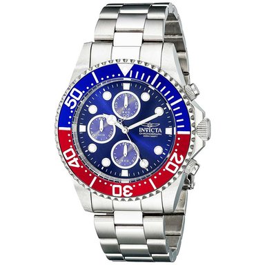 RELOJ INVICTA HOMBRE IN1771 PRO DIVER 1771 CRONÓMETRO PLATEADO ROJO AZUL ACERO INOXIDABLE