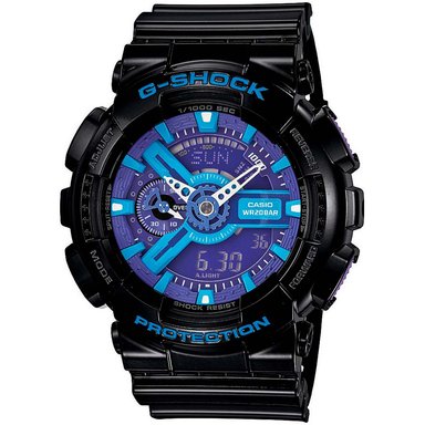 RELOJ CASIO G-SHOCK HOMBRE ANÁLOGO DIGITAL GA110HC-1A LUZ AUTOMÁTICA NEGRO MORADO