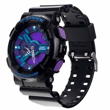 RELOJ CASIO G-SHOCK HOMBRE ANÁLOGO DIGITAL GA110HC-1A LUZ AUTOMÁTICA NEGRO MORADO - 2