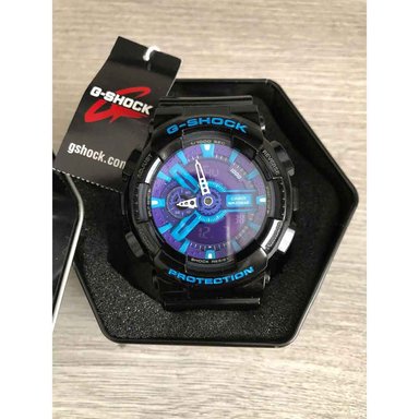 RELOJ CASIO G-SHOCK HOMBRE ANÁLOGO DIGITAL GA110HC-1A LUZ AUTOMÁTICA NEGRO MORADO - 3
