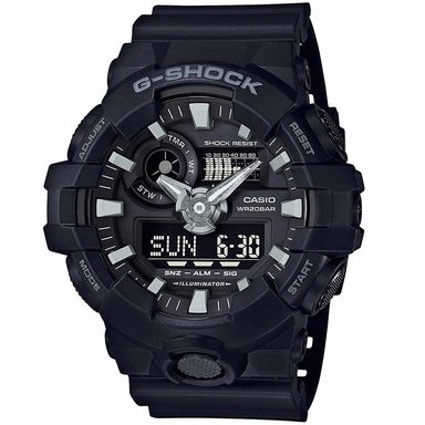 RELOJ CASIO G-SHOCK HOMBRE ANÁLOGO DIGITAL GA700-1B LUZ LED NEGRO