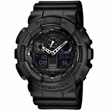 RELOJ CASIO G-SHOCK HOMBRE ANÁLOGO DIGITAL GA100-1A1 ACUÁTICO LUZ AUTOMÁTICA NEGRO