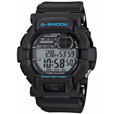 RELOJ CASIO G-SHOCK HOMBRE DIGITAL GD350-1C LUZ LED FONDO VIBRADOR ACUÁTICO NEGRO
