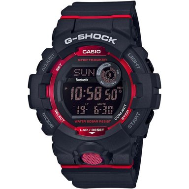 RELOJ CASIO G-SHOCK HOMBRE DIGITAL GBD800-1 GBD-800-1 BLUETOOTH CRONOMETRO ALARMA ACUÁTICO LUZ LED ROJO NEGRO