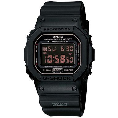 RELOJ CASIO G-SHOCK HOMBRE DIGITAL DW5600MS-1 LUZ FONDO ACUÁTICO 200M NEGRO