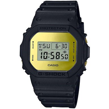 RELOJ CASIO G-SHOCK HOMBRE DIGITAL DW5600BBMB-1 LUZ FONDO ACUÁTICO 200M ESPEJO DORADO