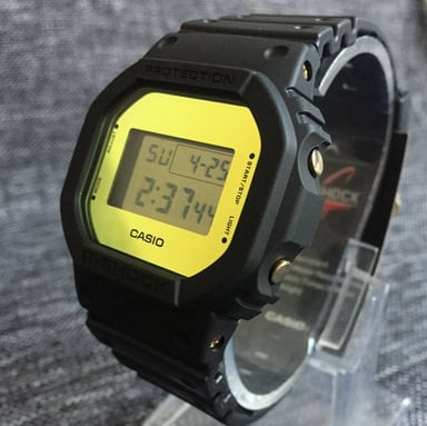 RELOJ CASIO G-SHOCK HOMBRE DIGITAL DW5600BBMB-1 LUZ FONDO ACUÁTICO 200M ESPEJO DORADO - 2