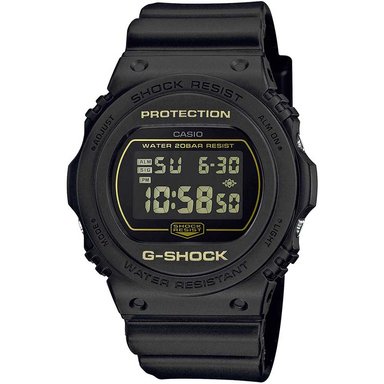 RELOJ CASIO G-SHOCK HOMBRE DIGITAL DW5700BBM-1 DW-5700BBM-1 LUZ FONDO ACUÁTICO 200M NEGRO