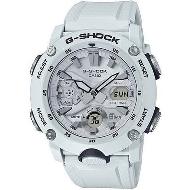 RELOJ CASIO G-SHOCK HOMBRE ANÁLOGO DIGITAL GA2000S-7A CARBON CORE LUZ LED BLANCO HUMO