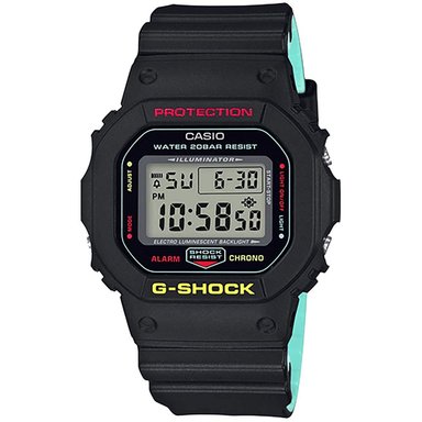 RELOJ CASIO G-SHOCK HOMBRE DIGITAL DW5600CMB-1 LUZ FONDO ACUÁTICO 200M NEGRO