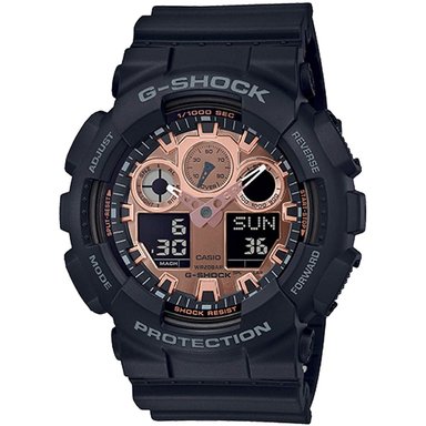 RELOJ CASIO G-SHOCK HOMBRE ANÁLOGO DIGITAL GA100MMC-1A ACUÁTICO LUZ AUTOMÁTICA NEGRO