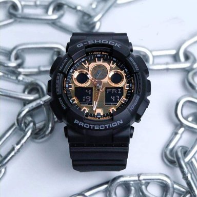 RELOJ CASIO G-SHOCK HOMBRE ANÁLOGO DIGITAL GA100MMC-1A ACUÁTICO LUZ AUTOMÁTICA NEGRO - 2