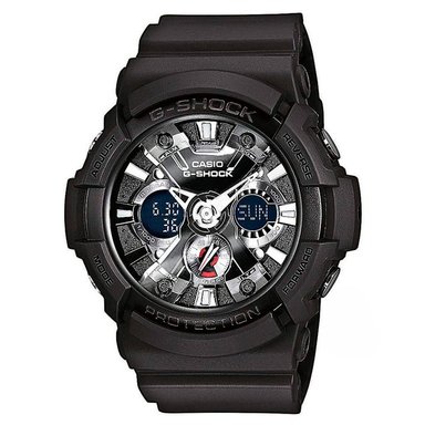 RELOJ CASIO G-SHOCK HOMBRE ANÁLOGO DIGITAL GA201-1A ACUÁTICO LUZ AUTOMÁTICA NEGRO