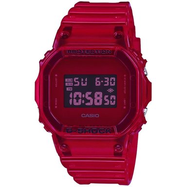 RELOJ CASIO G-SHOCK HOMBRE DIGITAL DW5600SB-4 LUZ FONDO ACUÁTICO 200M ROJO