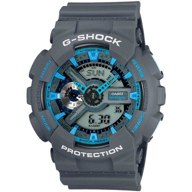 RELOJ CASIO G-SHOCK HOMBRE ANÁLOGO DIGITAL GA110TS-8A2 LUZ AUTOMÁTICA ACUÁTICO GRIS