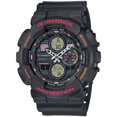 RELOJ CASIO G-SHOCK HOMBRE ANÁLOGO DIGITAL GA140-1A4 ACUÁTICO LUZ LED NEGRO
