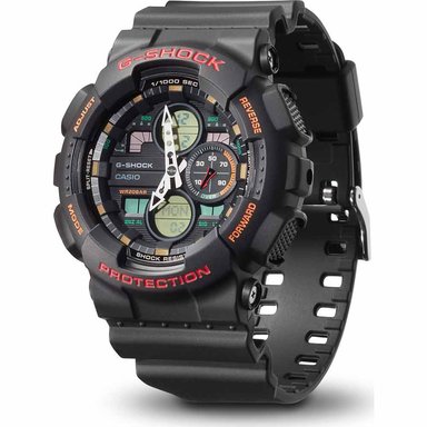 RELOJ CASIO G-SHOCK HOMBRE ANÁLOGO DIGITAL GA140-1A4 ACUÁTICO LUZ LED NEGRO - 2