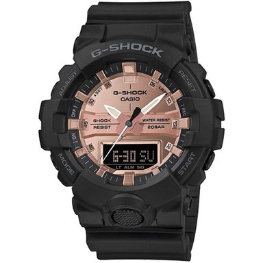 RELOJ CASIO G-SHOCK HOMBRE ANÁLOGO DIGITAL GA800MMC-1A ACUÁTICO LUZ AUTOMÁTICA NEGRO ORO ROSADO