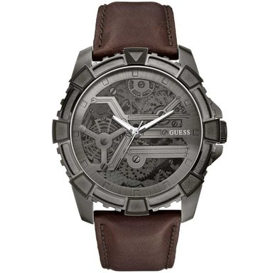 RELOJ GUESS HOMBRE ANÁLOGO U0274G1 DYNAMIC CORREA MARRÓN GUNMETAL CUERO ACERO INOXIDABLE