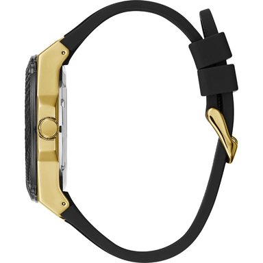 RELOJ GUESS HOMBRE ANÁLOGO W1049G5 LEGACY MULTIFUNCIONAL CORREA NEGRO DORADO ACERO INOXIDABLE SILICONA - 7