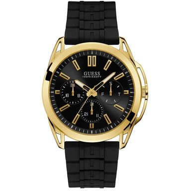 RELOJ GUESS HOMBRE ANÁLOGO W1177G2 VERTEX MULTIFUNCIONAL CORREA NEGRO DORADO ACERO INOXIDABLE SILICONA