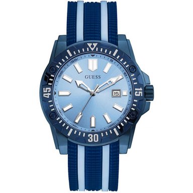 RELOJ GUESS HOMBRE ANÁLOGO GW0055G2 SKIPPER FECHA CORREA AZUL ACERO INOXIDABLE SILICONA - 1