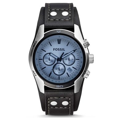 RELOJ FOSSIL HOMBRE ANÁLOGO CH2564 COACHMAN CRONOMETRO CORREA CRISTAL CIAN CUERO