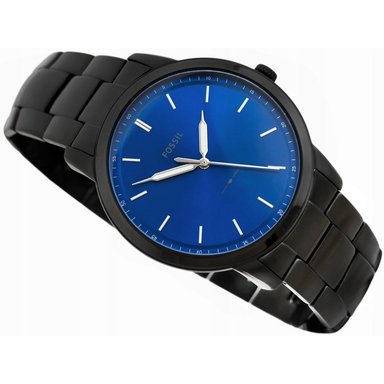 RELOJ FOSSIL HOMBRE ANÁLOGO FS5693 MINIMALIST ULTRA DELGADO NEGRO AZUL ACERO INOXIDABLE - 2