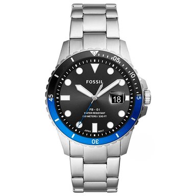 RELOJ FOSSIL HOMBRE ANÁLOGO FS5671 FB-01 FECHA NEGRO AZUL ACERO INOXIDABLE