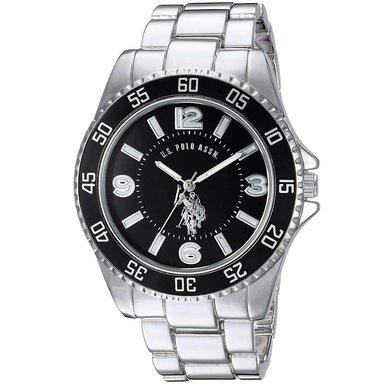 RELOJ U.S POLO ASSN HOMBRE ANÁLOGO USC80515 PLATEADO NEGRO