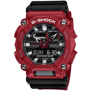 RELOJ CASIO G-SHOCK HOMBRE ANÁLOGO DIGITAL GA900-4 A LUZ LED CRONÓMETRO ALARMA ACUÁTICO ROJO NEGRO