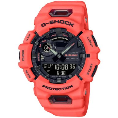 RELOJ CASIO G-SHOCK HOMBRE ANÁLOGO DIGITAL GBA900-4A G-SQUAD BLUETOOTH MOBILE LINK LUZ LED NARANJA CORAL
