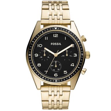 RELOJ FOSSIL HOMBRE ANÁLOGO BQ2617 WILKIN MULTIFUNCIONAL DORADO NEGRO ACERO INOXIDABLE