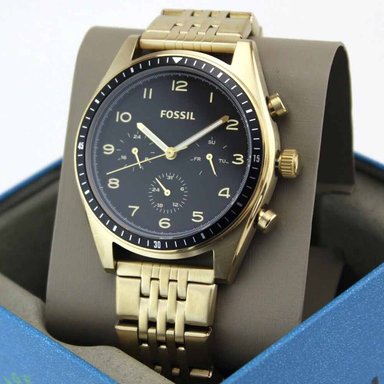 RELOJ FOSSIL HOMBRE ANÁLOGO BQ2617 WILKIN MULTIFUNCIONAL DORADO NEGRO ACERO INOXIDABLE - 2