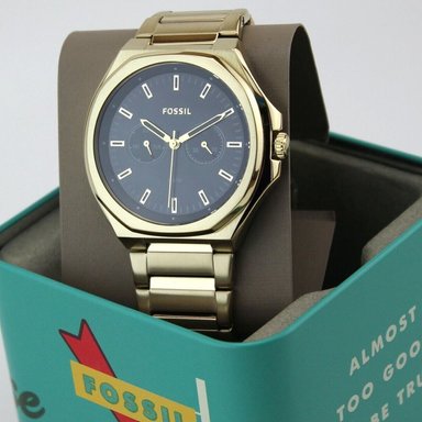 RELOJ FOSSIL HOMBRE ANÁLOGO BQ2611 EVANSTON MULTIFUNCIONAL DORADO NEGRO ACERO INOXIDABLE - 2