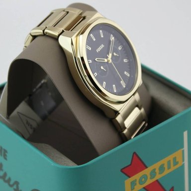 RELOJ FOSSIL HOMBRE ANÁLOGO BQ2611 EVANSTON MULTIFUNCIONAL DORADO NEGRO ACERO INOXIDABLE - 3