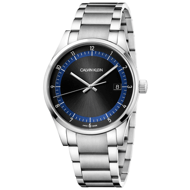 RELOJ CALVIN KLEIN HOMBRE ANÁLOGO KAM21141 COMPLETION SUIZO CRISTAL ZAFIRO PLATEADO NEGRO ACERO INOXIDABLE